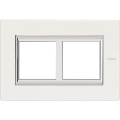 Bticino Axolute  RECTANGULAR white Limoges Rāmis 2 vietigs - vertikāls