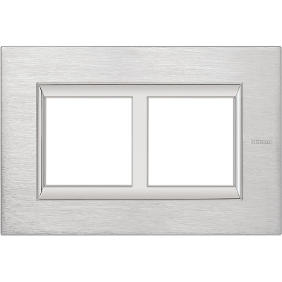 Bticino Axolute  RECTANGULAR brushed chrome Rāmis 2 vietigs - vertikāls