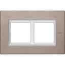 Bticino Axolute  RECTANGULAR brushed titanium Rāmis 2 vietigs - vertikāls