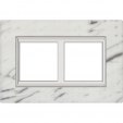Bticino Axolute  RECTANGULAR Carrar marble Rāmis 2 vietigs - vertikāls