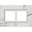 Bticino Axolute  RECTANGULAR Carrar marble Rāmis 2 vietigs - vertikāls