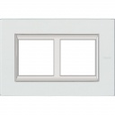 Bticino Axolute  RECTANGULAR kristall glass Rāmis 2 vietigs - vertikāls