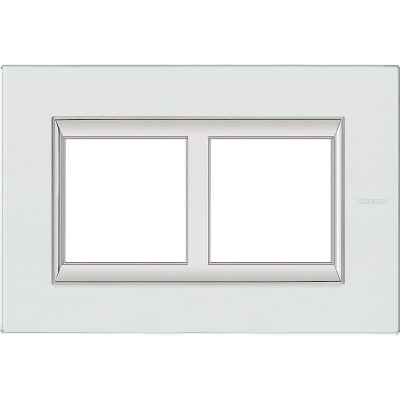 Bticino Axolute  RECTANGULAR kristall glass Rāmis 2 vietigs - vertikāls