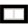Axolute RECTANGULAR black glass Frame 2 vietigs - vertical