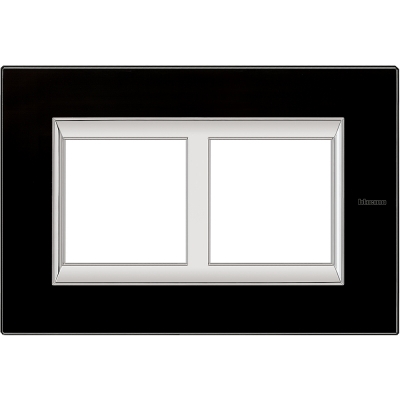 Axolute Рамка RECTANGULAR black glass 2 местная - для вертикального монтажа