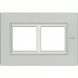 Bticino Axolute  RECTANGULAR brushed aluminium Rāmis 2 vietigs - vertikāls