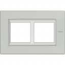 Bticino Axolute  RECTANGULAR brushed aluminium Rāmis 2 vietigs - vertikāls