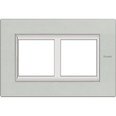 Axolute RECTANGULAR brushed aluminuminium Frame 2 vietigs - vertical