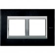 Bticino Axolute  RECTANGULAR brushed anthracite Rāmis 2 vietigs - vertikāls