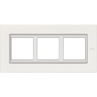 Axolute Рамка RECTANGULAR белая Limoges 3 местная - для вертикального монтажа