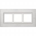 Bticino Axolute  RECTANGULAR brushed chrome Rāmis 3 vietigs - vertikāls