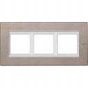 Bticino Axolute  RECTANGULAR brushed titanium Rāmis 3 vietigs - vertikāls