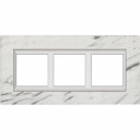 Bticino Axolute  RECTANGULAR Carrar marble Rāmis 3 vietigs - vertikāls