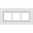 Axolute Рамка RECTANGULAR kristall glass 3 местная - для вертикального монтажа