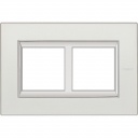 Bticino Axolute  RECTANGULAR silver mat Rāmis 2 vietigs - vertikāls