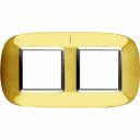 Bticino Axolute  ELLIPTIC shiny gold Rāmis 2 vietigs