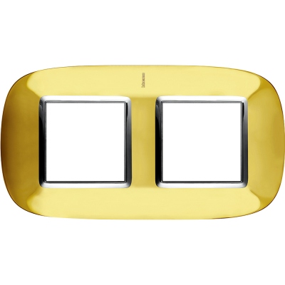 Axolute Рамка ELLIPTIC shiny gold 2 местная