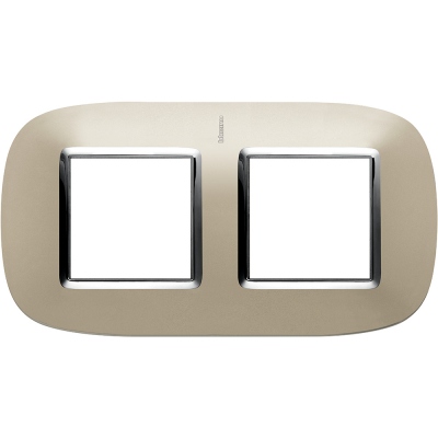 Axolute Рамка ELLIPTIC light titanium 2 местная