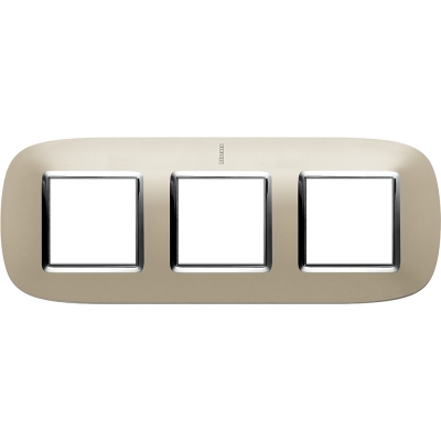 Axolute Рамка ELLIPTIC light titanium 3 местная