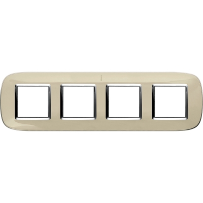 Bticino Axolute  ELLIPTIC liquid ivory Rāmis 4 vietigs