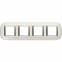 Bticino Axolute  ELLIPTIC liquid white Rāmis 4 vietigs