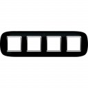 Bticino Axolute  ELLIPTIC melns Rāmis 4 vietigs