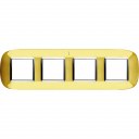 Bticino Axolute  ELLIPTIC shiny gold Rāmis 4 vietigs