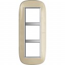 Bticino Axolute  ELLIPTIC liquid ivory Rāmis 3 vietigs - vertikāls