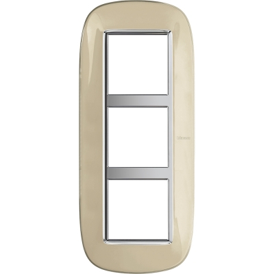 Bticino Axolute  ELLIPTIC liquid ivory Rāmis 3 vietigs - vertikāls