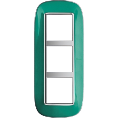 Axolute Рамка ELLIPTIC liquid green 3 местная - для вертикального монтажа