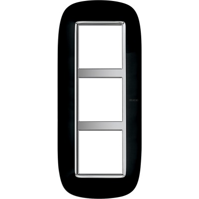 Axolute Рамка ELLIPTIC black 3 местная - для вертикального монтажа