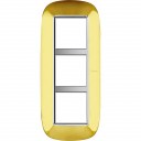 Axolute Рамка ELLIPTIC shiny gold 3 местная - для вертикального монтажа