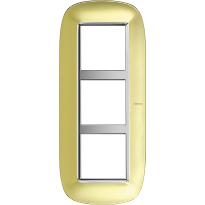 Bticino Axolute  ELLIPTIC gold mat Rāmis 3 vietigs - vertikāls