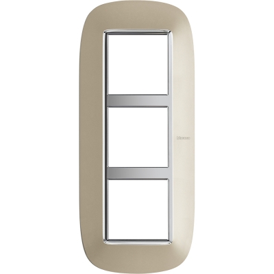 Axolute Рамка ELLIPTIC light titanium 3 местная - для вертикального монтажа