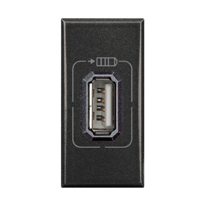 Axolute антрацит Розетка USB 1 модуль Type C