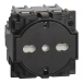 LivingNow black Socket 2P+E , shielded contacts FLAT design