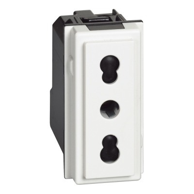 LivingNow white Socket 2P 1 module