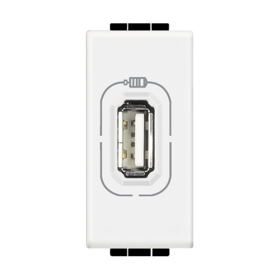 Bticino Living Light balts Rozete USB 1 modulis Type C