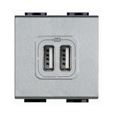 Bticino Living Light tech Розетка USB 2 модуля Type C