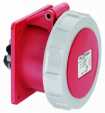 CEE container panel-mounted socket, IP67, 32A, 4-p