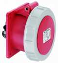 CEE container panel-mounted socket, IP67, 32A, 4-p