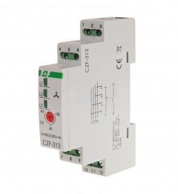 CZF-312 fazu kontr.rele 1C+1O ar reg. DIN