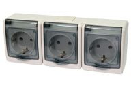 Гнездо BETA1, тройное, 3xP+с, IP44, дымовое*