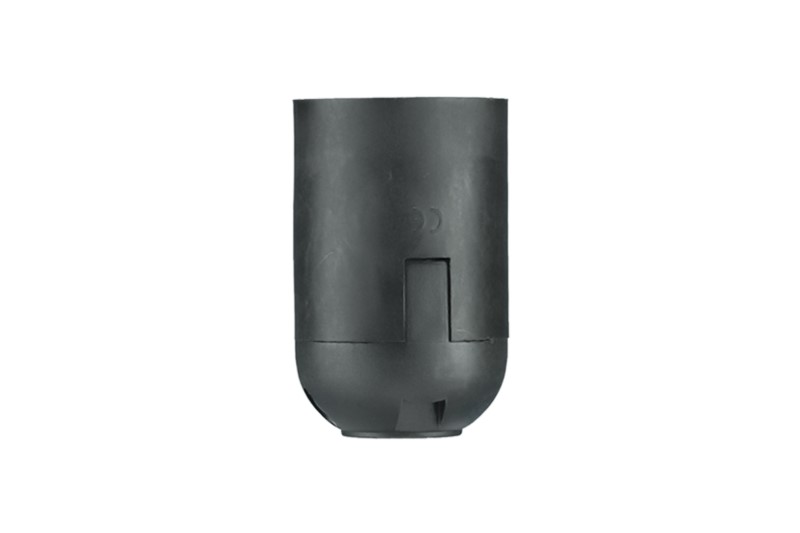 Lamp holder, thermoplastic, blackE27-6