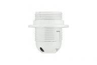 Lamp holder, thermoplastic, whiteE27-1  flange
