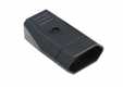 Flat socket without grounding 10A/250V, black