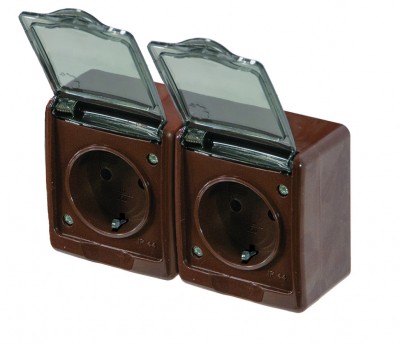 BETA_br. Rozete 2V. v/a a/z IP44+vac. pel/cl.