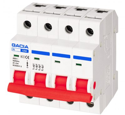 DL-125 4P 125A modular switch