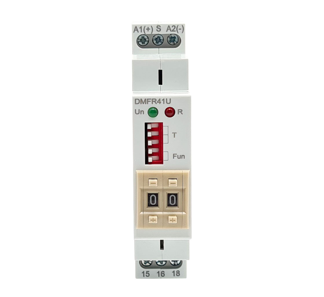 DMFR41U Multifunctional digital time relay 1CO 16A AC/DC 12-230V