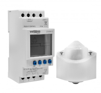 DTWR972 цифровое сумеречное реле с сенсором 1-50000 Lux, IP65, 1NO, 16A, AC230V